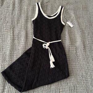 Nine West Black and White Midi Dress